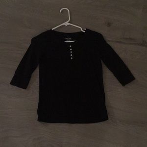 Cherokee black three fourth sleeve top- 10-12